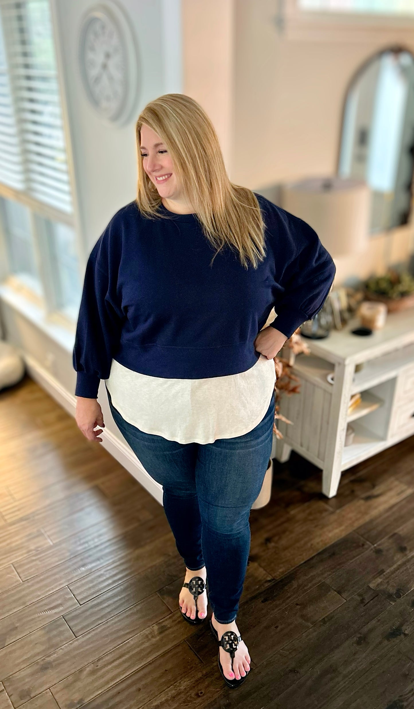 Holly Zenana Plus Balloon Sleeve Sweatshirt