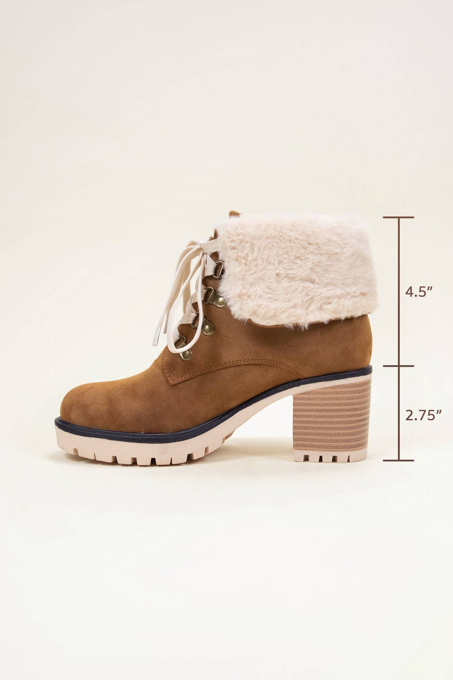 Sonny Faux Leather Lace Up Bootie