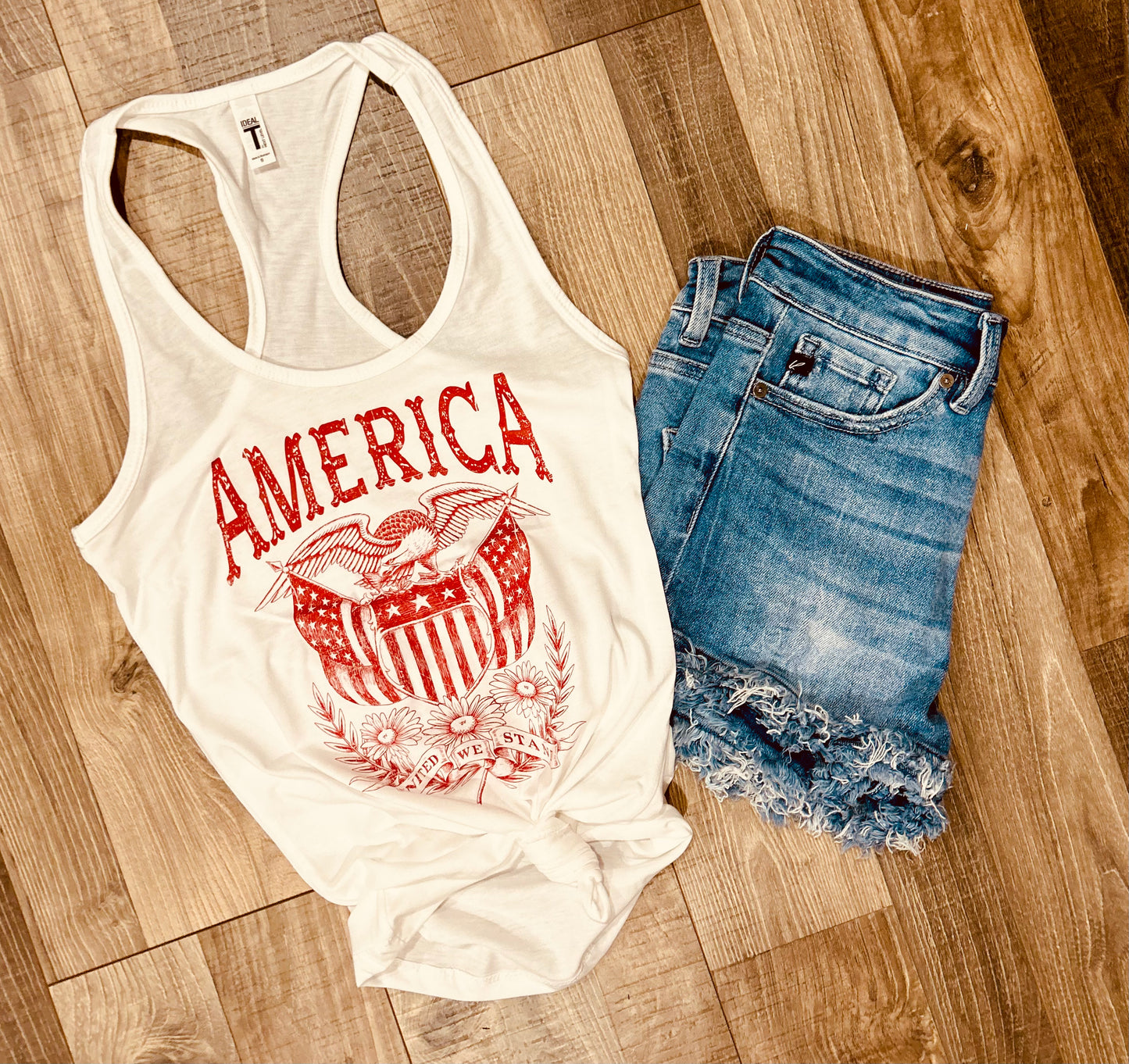 America Graphic Racerback Tank