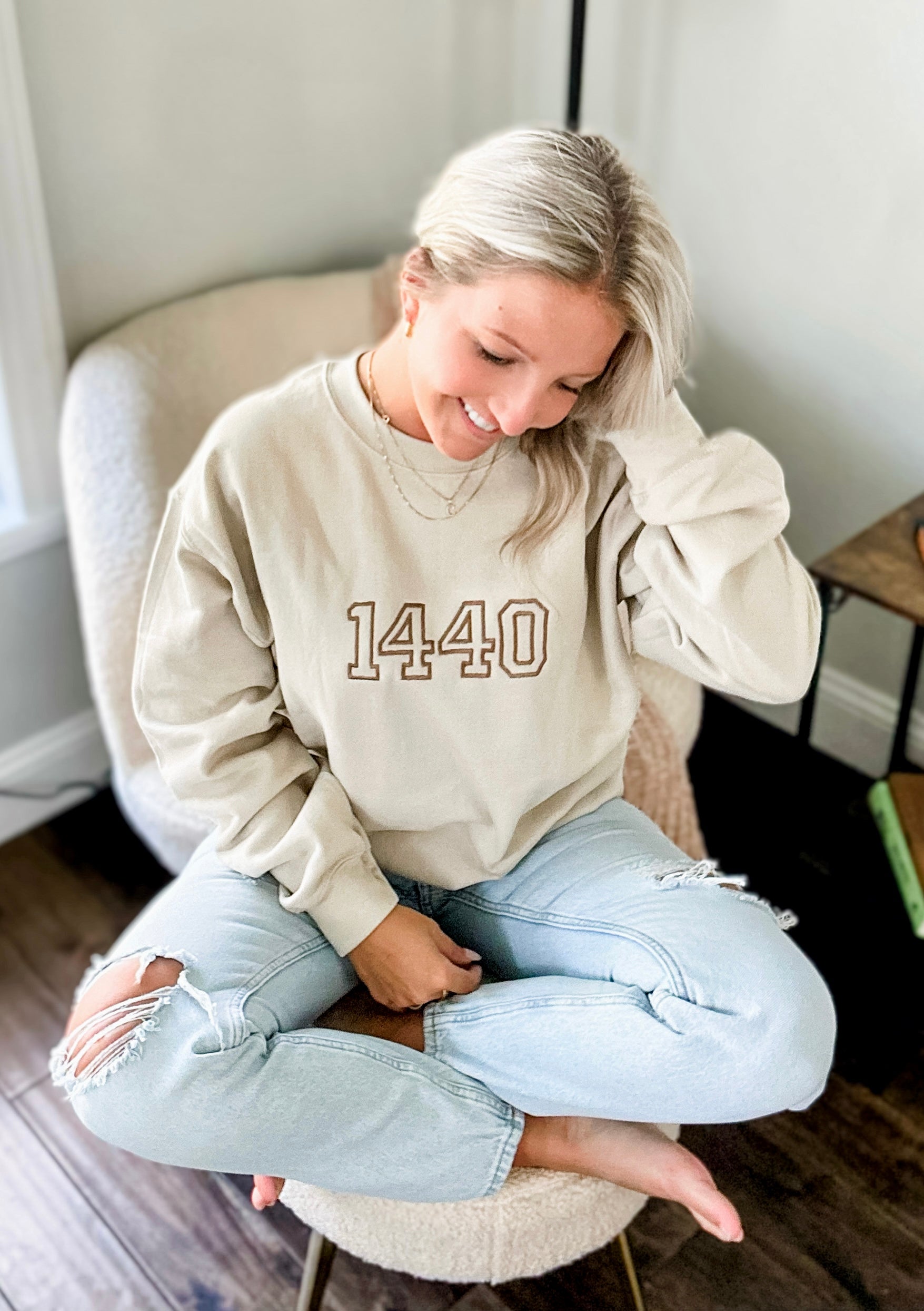 Custom embroidered crewneck clearance sweatshirts