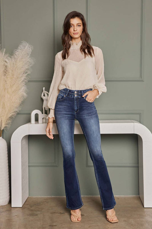 Kan Can High Rise Skinny Bootcut Jeans
