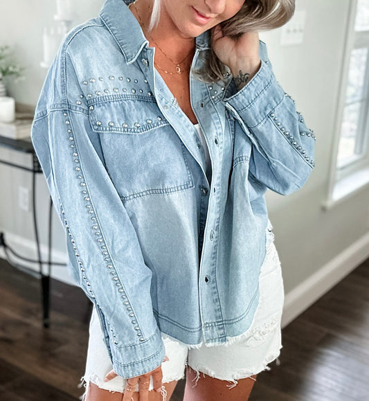 Kelsea Studded Button Down