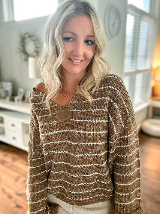 Calista Striped Knit Sweater
