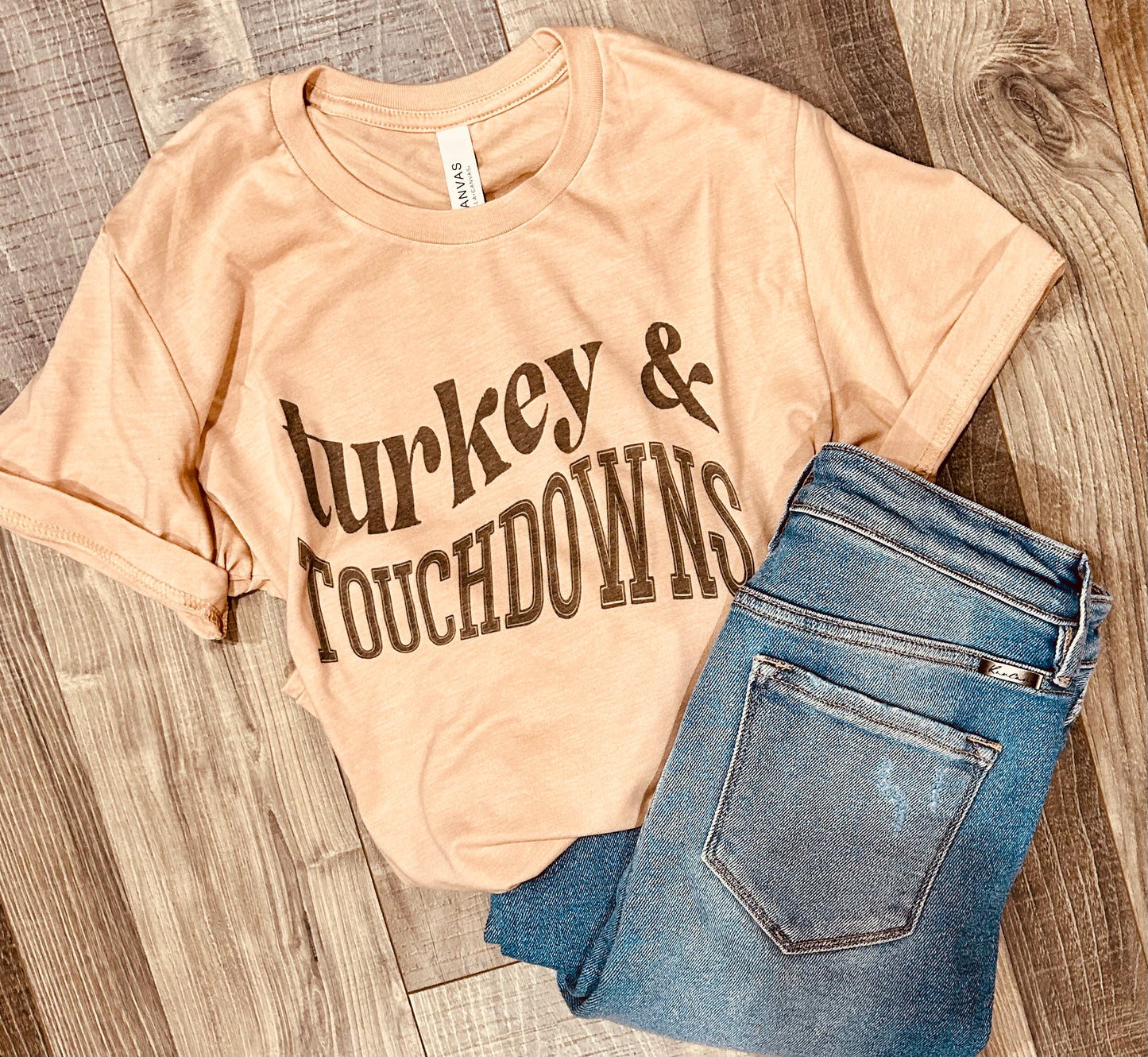Turkey and Touchdowns Graphic Tee