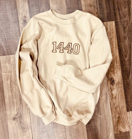 1440 by KCo Custom Embroidered Crewneck Sweatshirt