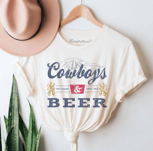 Cowboys And Beer Graphic Tee