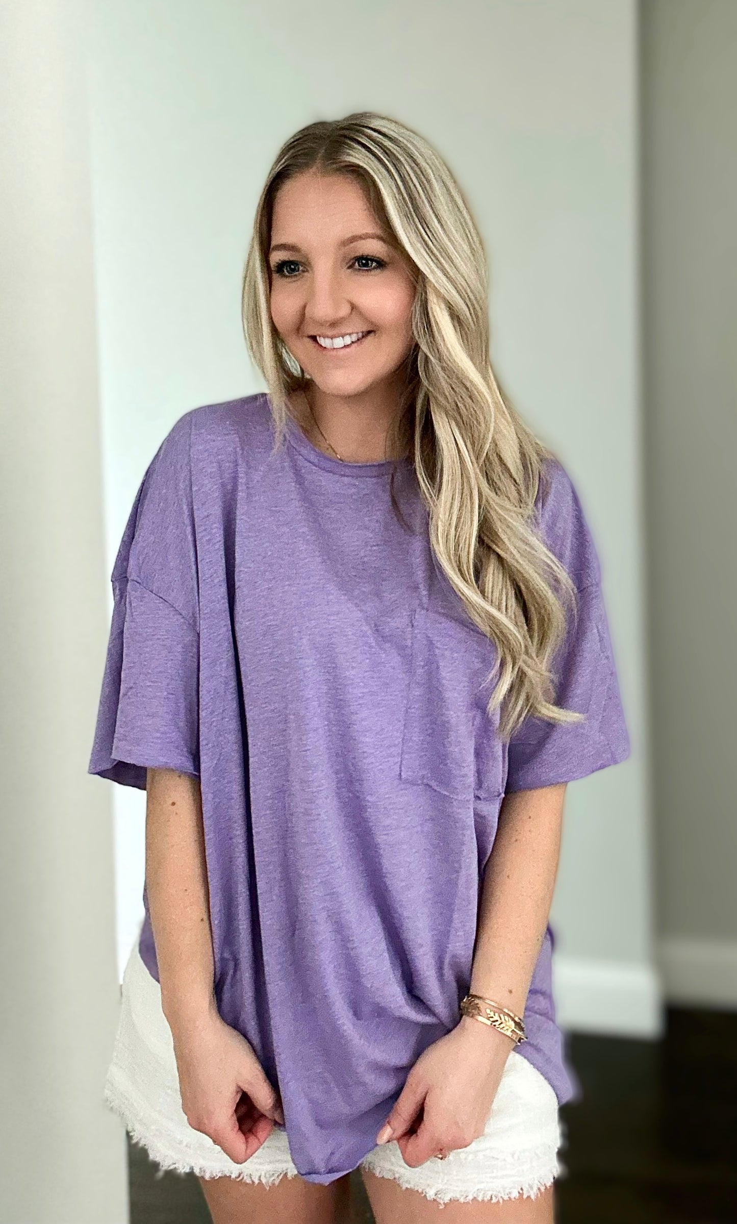 Forever Yours Oversized Front Pocket Boyfriend Tee